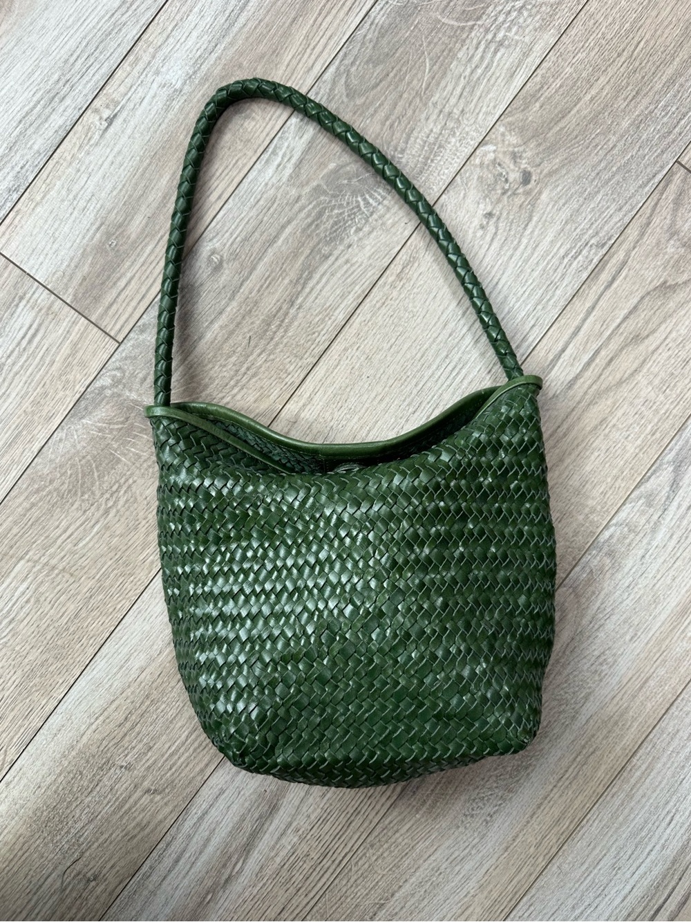 Madewell Green Woven Shoulder Bag